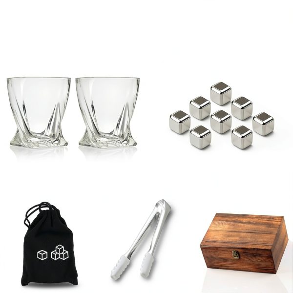 Personalized Whiskey Gift Set Shop4Ever Monogram Glasses-3
