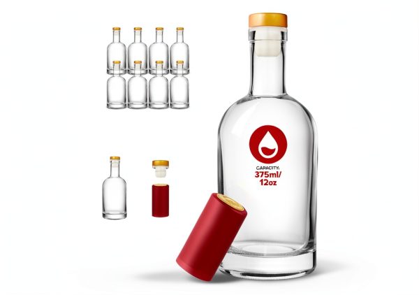 Stock Your Home Glass Whiskey Bottles Reusable Airtight-1