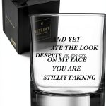 QHLLWT Clear Whiskey Glass Reusable Modern Letter Print-0