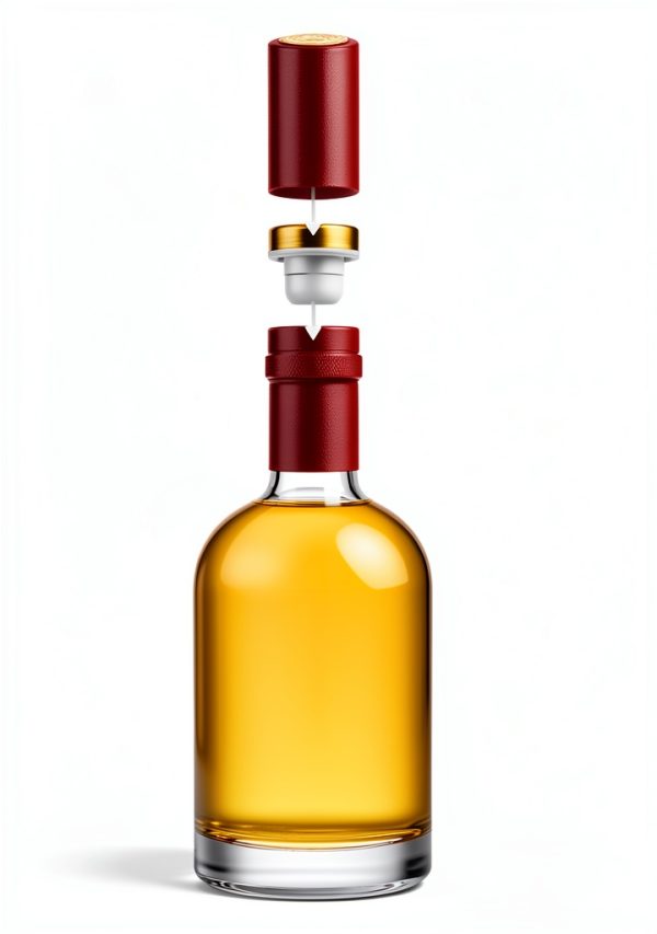 Stock Your Home Glass Whiskey Bottles Reusable Airtight-2