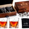 Personalized Whiskey Gift Set Shop4Ever Monogram Glasses-0