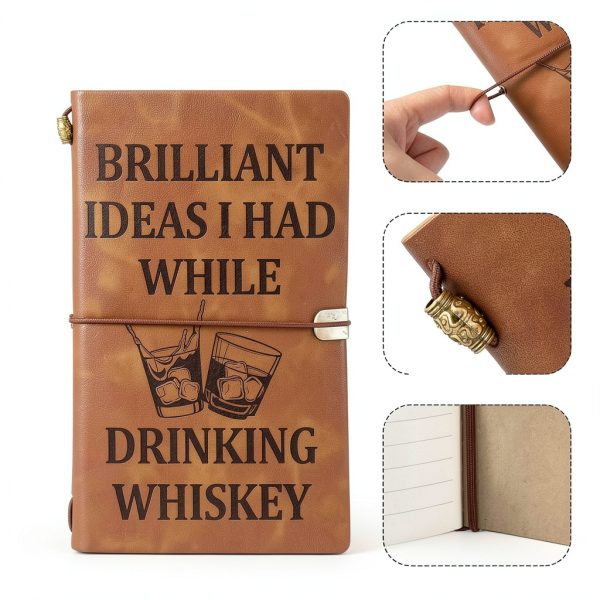 Gueevin Whiskey Gift Set Coffee Mug Journal Socks-2