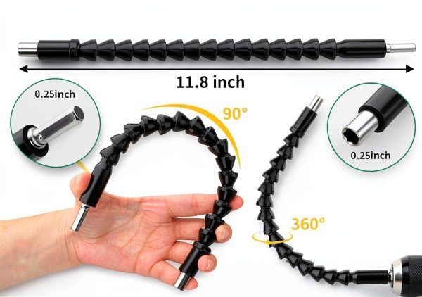 GRENPRO Flexible Drill Bit Extension Kit Chrome Vanadium-7
