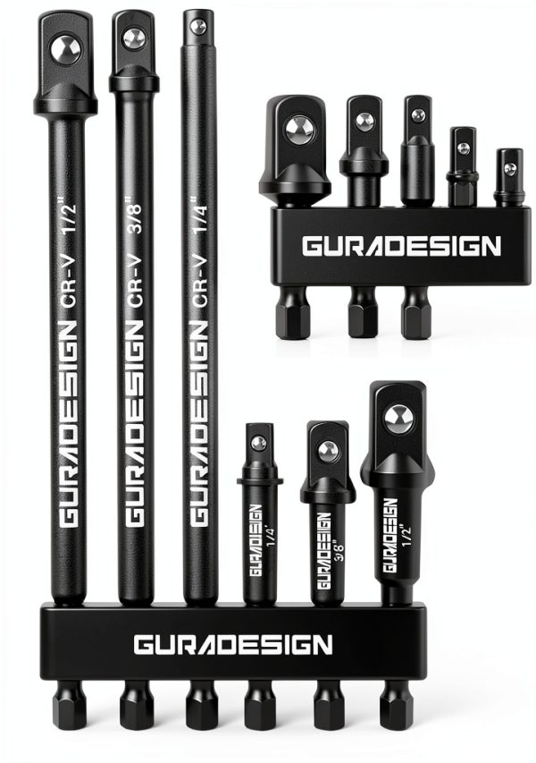 GURADESIGN Chrome Vanadium 11 Piece Socket Set-0