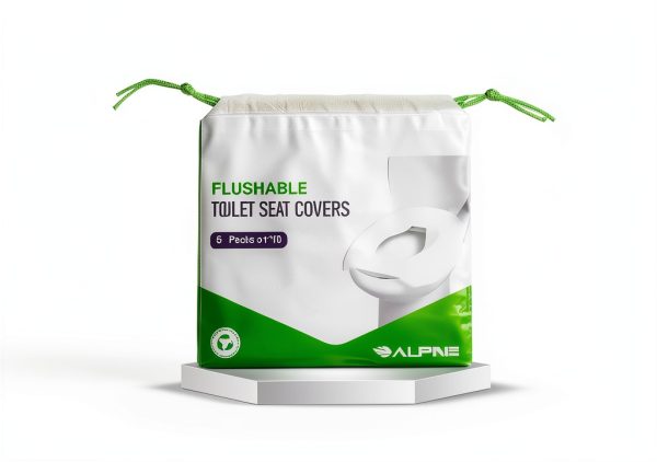 Alpine Disposable Toilet Seat Cover 50 Pack Flushable Paper Liners-3