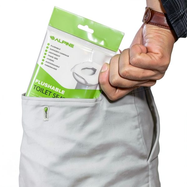 Alpine Disposable Toilet Seat Cover 50 Pack Flushable Paper Liners-6