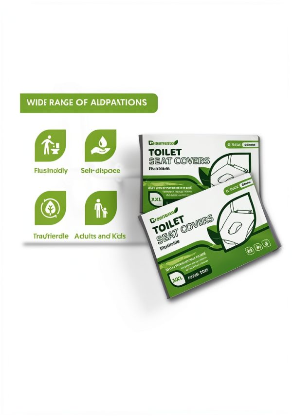 XXL Flushable Paper Toilet Seat Cover Disposable - 60 Pack 16x24-0