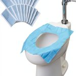 Juvale Disposable Toilet Seat Covers 50-Pack Blue White Compact Travel-0