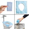 Juvale Disposable Toilet Seat Covers 50-Pack Blue White Compact Travel-5