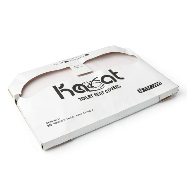 Karat Disposable Toilet Seat Covers 5000 Recycled Paper Half Fold-2
