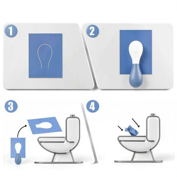 Toilet Seat Covers JOUTYFOR 110pcs XL Flushable Travel Pack White-4