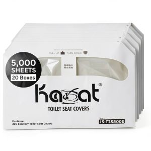 Karat Disposable Toilet Seat Covers 5000 Recycled Paper Half Fold-0