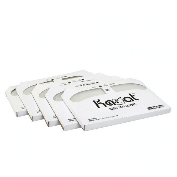 Karat Disposable Toilet Seat Covers 5000 Recycled Paper Half Fold-6