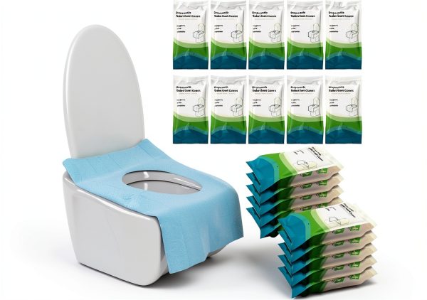 Toilet Seat Covers Tebery 100 Pack Disposable Large Waterproof Shield-0