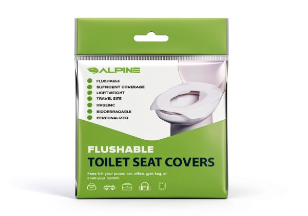 Alpine Disposable Toilet Seat Cover 50 Pack Flushable Paper Liners-0