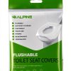 Alpine Disposable Toilet Seat Cover 50 Pack Flushable Paper Liners-8
