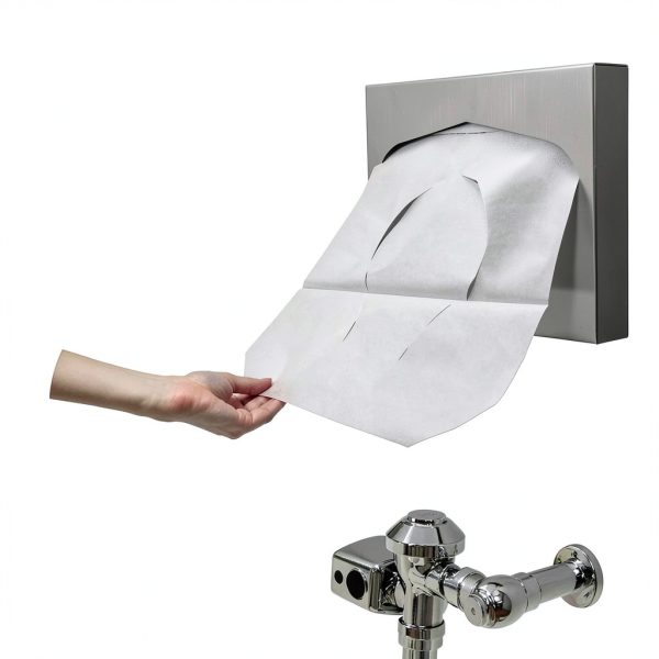 Discreet Seat Half Fold Toilet Seat Covers HOSPECO Biodegradable Pack-1