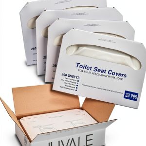 Juvale Toilet Seat Covers Disposable Flushable White 14x16 in 1000 pcs-0