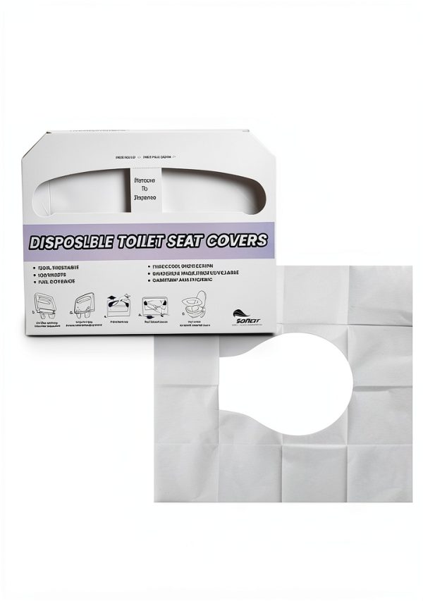 Disposable Toilet Seat Covers XL Fold Flushable 400 Sheets 4x200 White-3