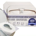 Disposable Toilet Seat Covers XL Fold Flushable 400 Sheets 4x200 White-0