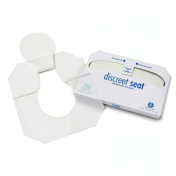 Discreet Seat Half Fold Toilet Seat Covers HOSPECO Biodegradable Pack-5