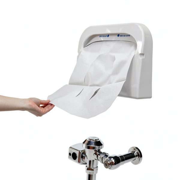Discreet Seat Half Fold Toilet Seat Covers HOSPECO Biodegradable Pack-6
